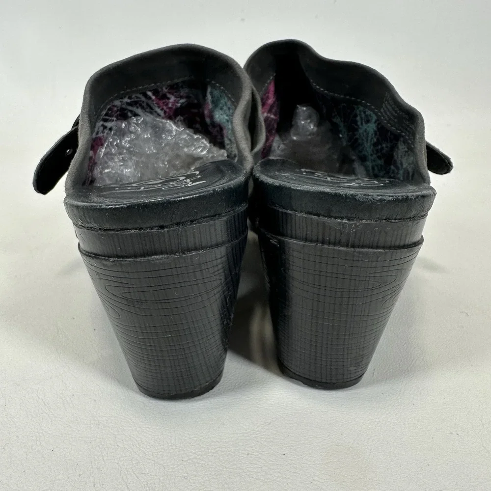 Dansko Nadine Shoes Women's EU 38 US 7.5-8 Gray  Platform Heel Mules‎ Suede